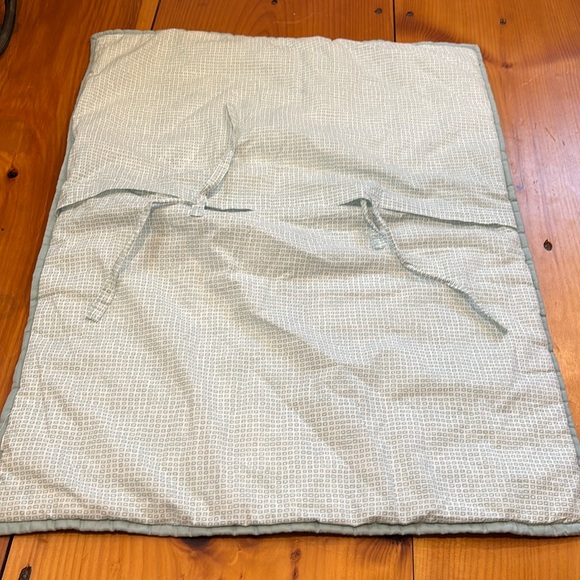 POTTERY BARN Modern Baby *Standard* Sham Blue Square Stitch PBK - Picture 5 of 7